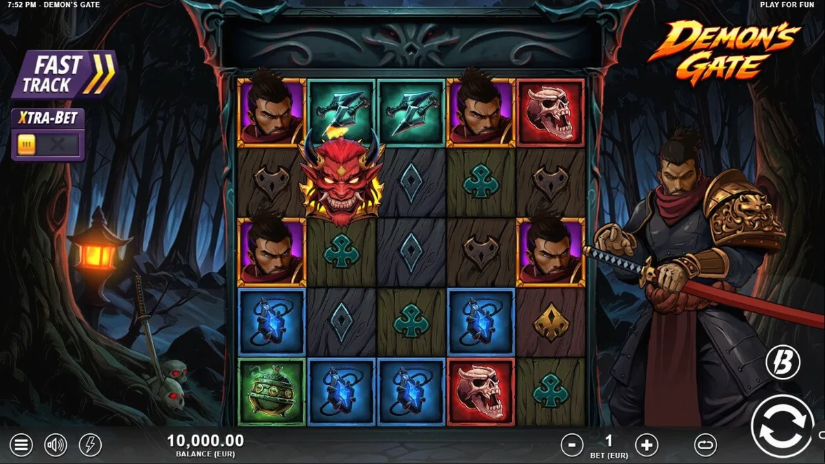 Interface do jogo Demon's Gate em um smartphone